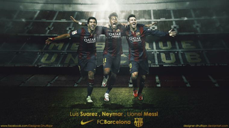 Luis Suarez Neymar Lionel Messi Fc Barcelona By Designer