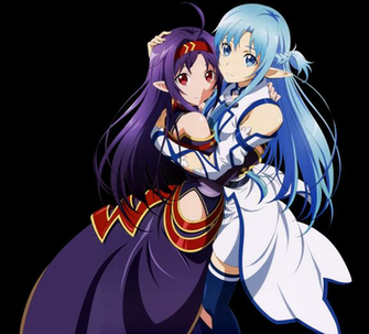 Asuna And Yuuki Render 5k Retina Ultra HD Wallpaper Background