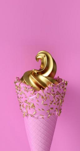 iPhone And Android Wallpaper Gold Pink Ice Cream