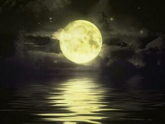 Full Moon Above The Ocean Wallpaper HD