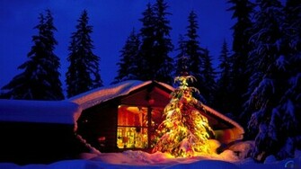 Wallpaper Christmas Tree At The Cottage X Desktop