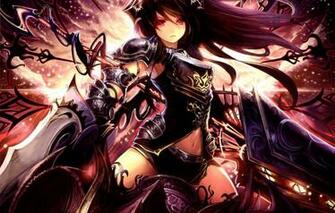 Wallpaper Girl Weapons Sword Anime Art Horns Armor