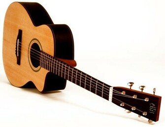 Om Acoustic Guitar Wallpaper