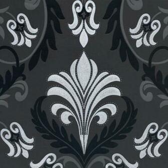 Decor Dolce Diamante Designer Feature Wallpaper Black Silver