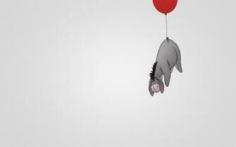 Winnie The Pooh Eeyore Ball Red Light Background
