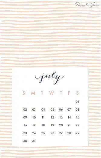 July Calendar Printables By Nazuk Jain