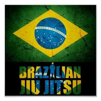 Bjj Brazilian Jiu Jitsu Flag Poster