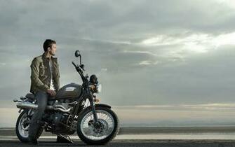Triumph Scrambler On Seaside Wallpaper And Image
