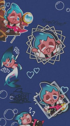 Making Cookie Run Characters Wallpaper Day Sorbet Shark
