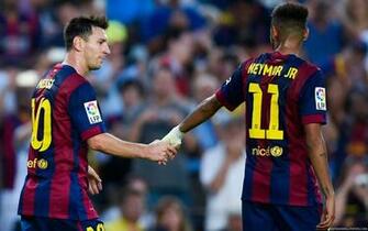 Neymar And Messi Holding Hands Wallpaper