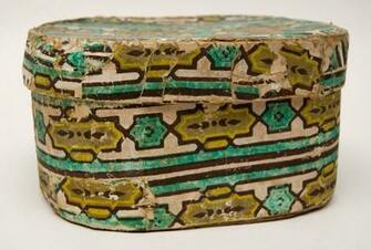 19th Century Antique American Wallpaper Box