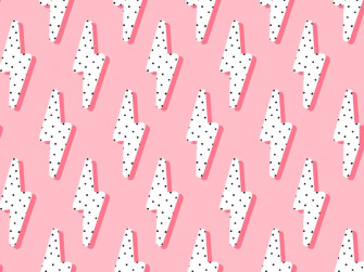 A Pink And White Lightning Bolt Pattern Wallpaper