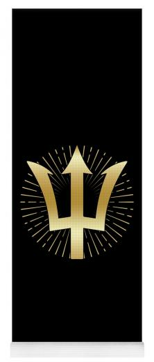 Barbadian Gold Trident Golden Barbados Flag Proud Bajan