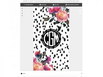 Make Monogram Phone Wallpaper Chicfetti