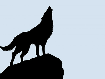 Wolf Vectorized Silhouette Art High Resolution HD Wallpaper