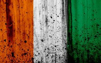 Wallpaper Cote D Ivoire Flag 4k Grunge Of