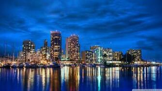 Waikiki Skyline At Night 4k HD Desktop Wallpaper For Ultra