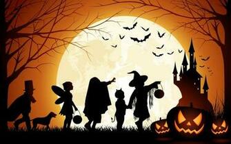 Castle Moon Bats Kids Wallpaper Nook Tablet Halloween