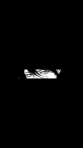 Anime Eyes Black And White Lockscreen Wallpaper iPhone