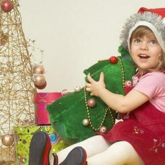 Cute Baby For Christmas Wallpaper iPad Background