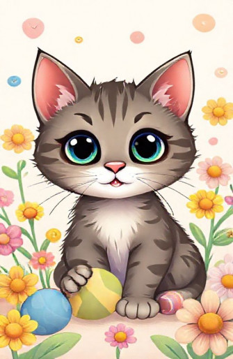 Cute Cartoon Cat Wallpaper