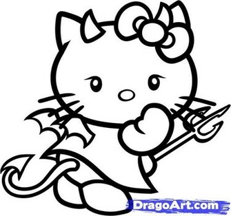 Devil Hello Kitty Pictures Draw