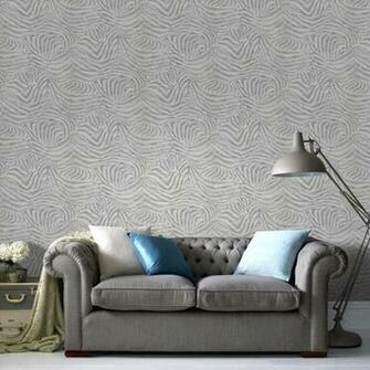 Graham Brown Zebra Print Animal Faux Fur Pattern Textured Wallpaper