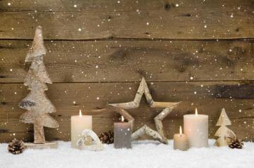 Rustic Country Wallpaper Snow Winter Zing Tree Christmas