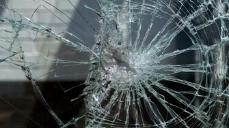 Broken Glass Shattered Crack Abstract Window Bokeh Pattern Psychedelic