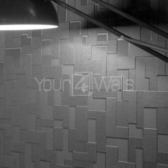 Brick Wallpaper 3d Block Effect Black Colour Image