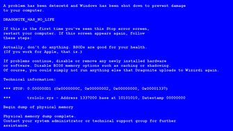 Fake Blue Screen Of Death By Dimenticare
