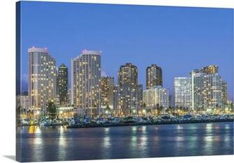 Hawaii Honolulu Twilight Waikiki Skyline Wall Art S Prints