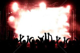 Live Music Background Silhouettes Of Public And Concert Royalty