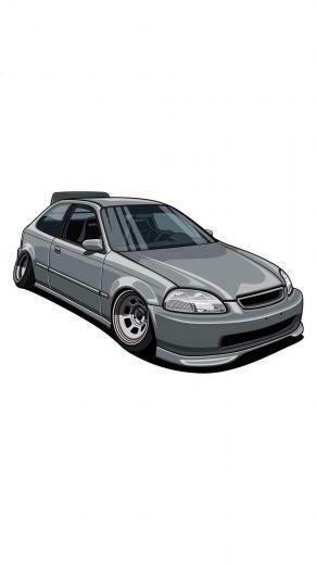 Adrian Lum On Jdm Honda Civic Hatchback Art Cars