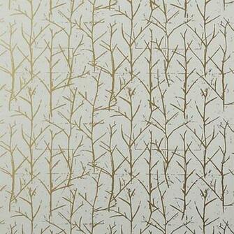 Trees Metallic Traditional Paste Wallpaper In All Cb2