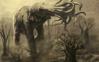 Cthulhu Artwork Wallpaper Elephants
