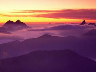 Sunset Snow Mountain