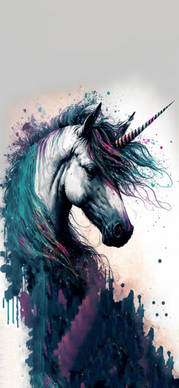 Unicorn Art White Wallpaper Aesthetic iPhone