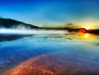 Sunrise Yellowstone Wallpaper In Nature With All