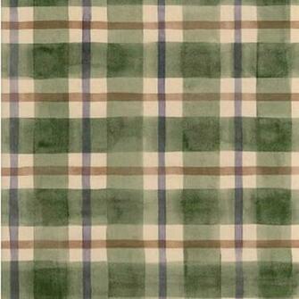 Wallpaper Closeout Green Purple Brown Plaid