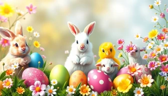Easter Wallpaper With Cute Animals