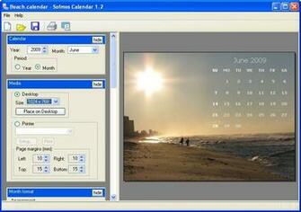Custom Calendar With A Photo Print Or Place On Your Computer Desktop