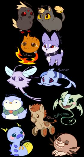 Baby Spirits By Aki Ta Deviantart Digimon
