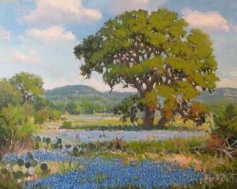 David Forks Texas Landscape Painter Hill Country Afternoon