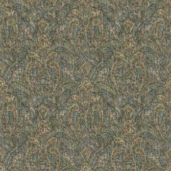 Show Details For Barnes Navy Paisley Damask