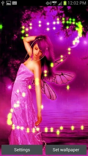 Bigger Pink Fairy Live Wallpaper For Android Screenshot
