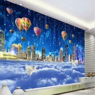 Beibehang Large Custom Dreams Star City Sky Sea Skyland