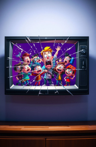 Cracked Tv Screen Prank Wallpaper