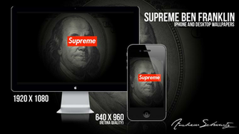 Supreme Clothing Wallpaper Ben Franklin By