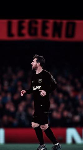 The Nation Of Blaugrana Leo Messi Wallpaper In Black